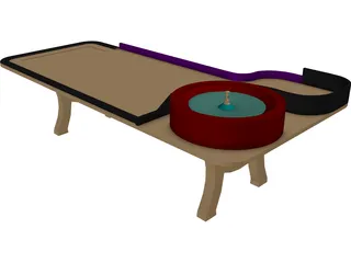 Roulette Table 3D Model preview