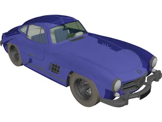 Mercedes-Benz 300 SL Coupe 3D Model preview