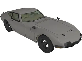 Toyota 2000GT (1967) 3D Model preview