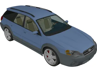 Subaru Outback Wagon (2005) 3D Model preview