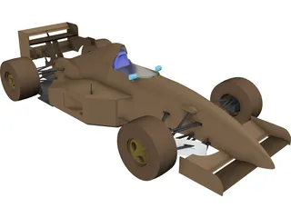 F1 Tyrrell Yamaha (1994) 3D Model preview