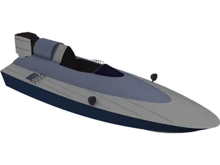 Outboard Racer 3D Model preview