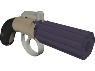 Pepperbox 45 3D Model preview