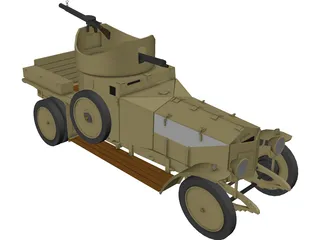 Rolls Royce Mk I (1925) 3D Model preview
