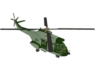 Aerospatiale SA 330 Puma 3D Model preview