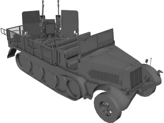 SDKFZ 7/1 3D Model preview