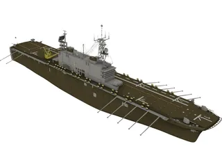 USS Tarawa LHA1 3D Model preview