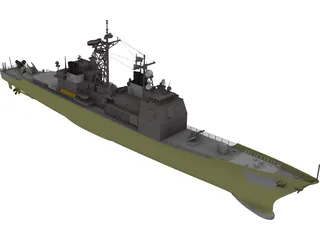 Valley Forge Ticonderoga Class 3D Model preview
