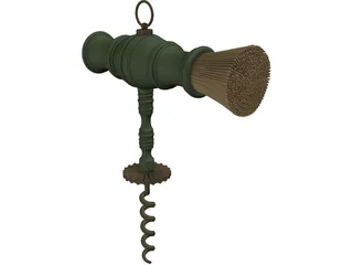 Victorian Corkscrew 3D Model preview