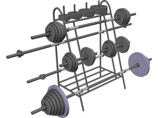 B Weight Lifting Senior (30 mm) 3D Model preview