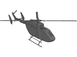 MBB/Kawasaki BK 117 Rescue 3D Model preview