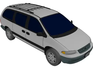 Plymouth Grand Voyager (1996) 3D Model preview