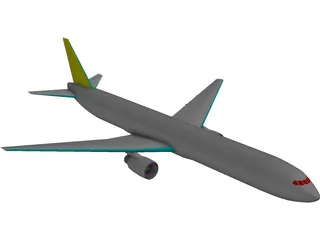 Boeing 767-300 3D Model preview