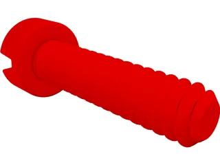 Screw 34 Flat Head Machine 3D Model preview