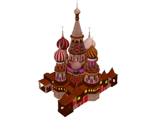 Cathedral Saint Basils 3D Model preview