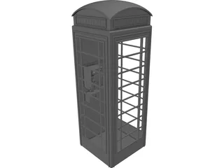 Telephone Booth 3D Model preview
