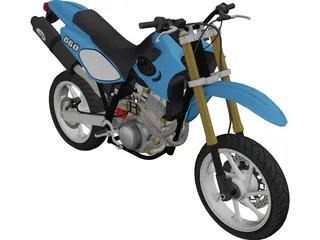 Supermoto Bike 3D Model preview