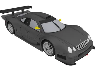 Mercedes-Benz CLK GTR (1998) 3D Model preview
