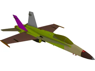 F-18C 3D Model preview