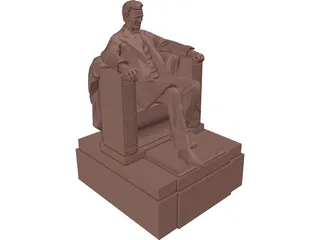 Lincoln Memorial Statue 3D Model preview