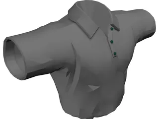 Golf Shirt 3D Model preview