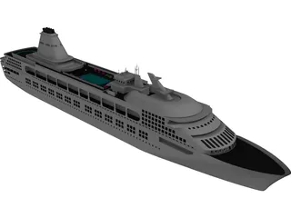 Cruise Ship 3D Model preview