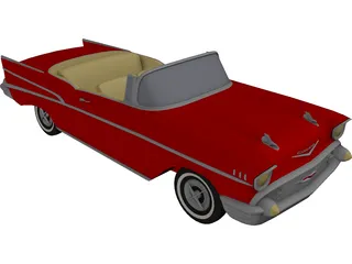 Chevrolet BelAir Convertible (1957) 3D Model preview