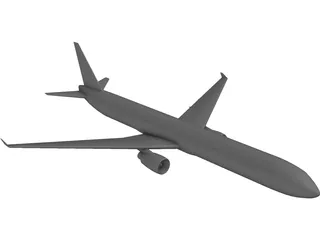Boeing 767-400 3D Model preview