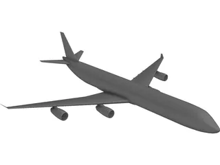 Airbus A340 3D Model preview