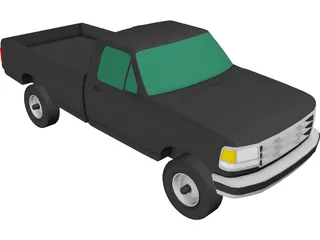 Ford F-350 Pickup (1993) 3D Model preview