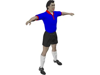 Soccer Player 3D Model preview