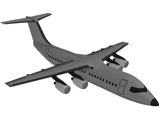 British Aerospace BAe 146-300 3D Model preview