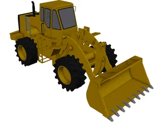 Tractor Front Loader 3D Model preview