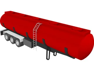 Tank Trailer 3D Model preview