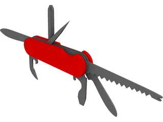 Pocket Knife 3D Model preview