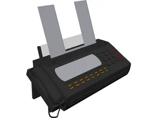 Fax Machine 3D Model preview