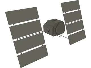 GPS Satellite 3D Model preview