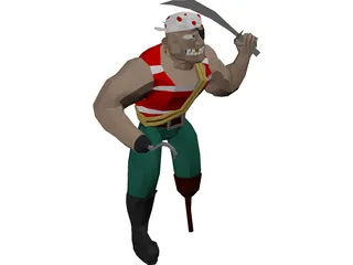 Pirate 3D Model preview