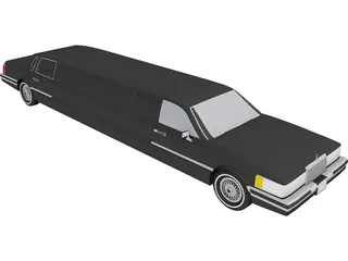 Lincoln Limousine 3D Model preview