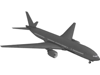Boeing 777 3D Model preview