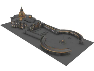 St. Peter's Basilica 3D Model preview