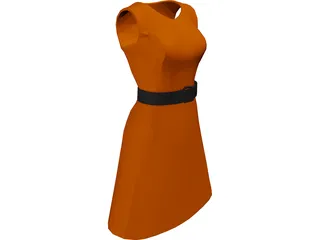 Woman Dress 3D Model preview