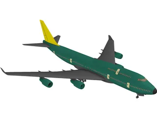 Boeing 747-400 3D Model preview