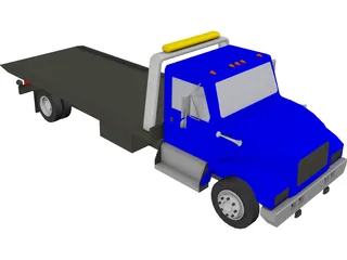 Wrecker Flatbed 3D Model preview