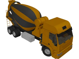 Euro Cement Mixer 3D Model preview