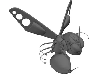 Metal Bee 3D Model preview