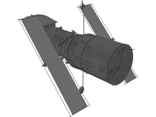 Hubble Space Telescope 3D Model preview