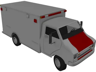 Ambulance Classic 3D Model preview