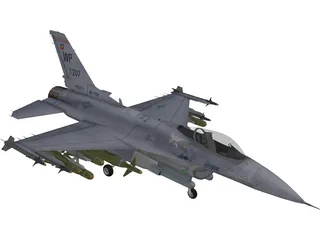 F-16C USAF 3D Model preview