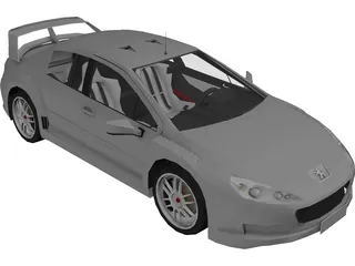 Peugeot 407 Rally Car Concept 3D Model preview